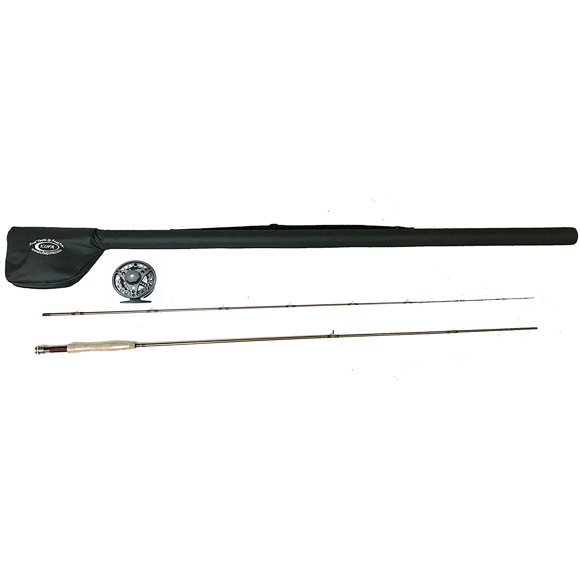 KUFA Sports 9ft Graphite Fly Fishing Rod (2-Section,Line Weight #5/6), Aluminum Fly Reel & Carry Case combo KFL9256+FR56+FL98