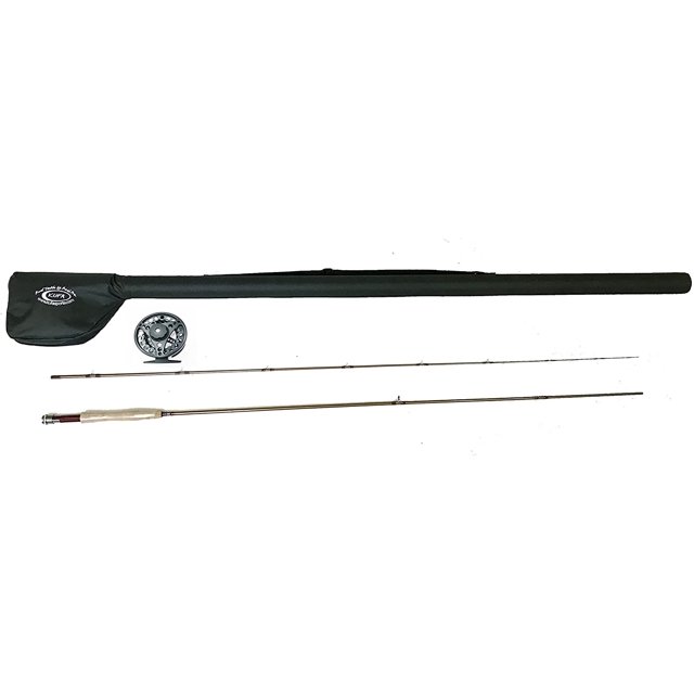 KUFA Sports 9ft Graphite Fly Fishing Rod (2-Section,Line Weight #5/6), Aluminum Fly Reel & Carry Case combo KFL9256+FR56+FL98