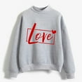 thumbnail image 6 of Baqcunre Crewneck Sweatshirts Printing Sweatshirt Top Long Sleeved Sweatshirt Casual Blouse Temperament Pullover Top(Grey S-XXL),Womens Sweatshirt Womens Tops Valentine'S Day Shirts For Women, 6 of 6