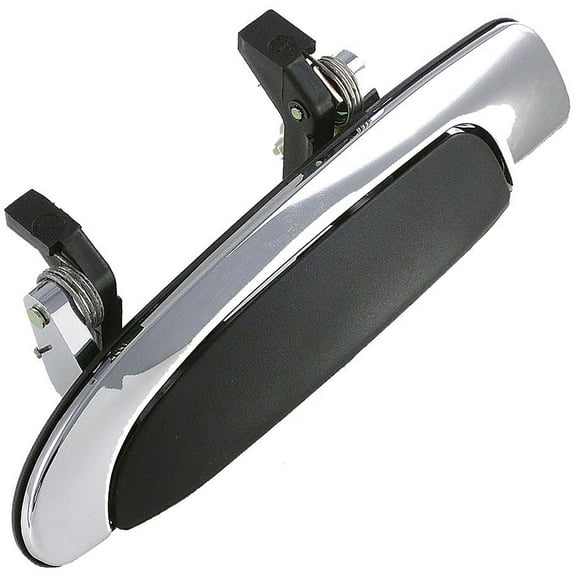 Dorman 81981 Rear Left Exterior Door Handle for Specific Ford / Mercury Models, Black Lever and Chrome Housing