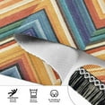 thumbnail image 6 of Yayeee Runner Rug for Bedroom 2'x6' Machine Washable Hallway Non Slip Mat, Orange Geometric, 6 of 8