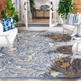 thumbnail image 2 of Safavieh Courtyard Connie Floral Indoor/Outdoor Area Rug, Natural/Blue, 8' x 11', 2 of 12