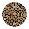 thumbnail image 2 of PIKWEEK  Round Table Cloth,Wine Cork Elastic Stretch Tablecloth for Dining, Kitchen, Wedding, Parties, Fits Tables, 2 of 7