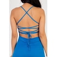 thumbnail image 4 of Sensuous Solid Ruched Mini Bodycon Dress with Crisscross Back, 4 of 11