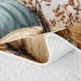 thumbnail image 5 of Manfei Watercolor Thanksgiving Print Quilt King,Wild Countryside Floral King Coverlet Set,3-Piece,1 Bedspread and 2 Pillowcases, 5 of 7