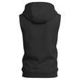thumbnail image 4 of Dresfit Hoodie Mens Sleeveless Zip Up Tank Tops Drawstring Quarter Zip Running Shirts 2026 Summer Loose Oversized Muscle Fit Workout Tanks Black M, 4 of 4