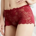 thumbnail image 5 of Ruimatai Women Plus Size High Waist Underwear Breathable Seamless Panties Lace Trim Comfort Fit Tummy Control Shaping Briefs Black Polyester, 5 of 7