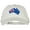White, variant on Australia Flag Map Embroidered Washed Cotton Twill Cap - Black OSFM