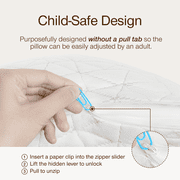 Coop Sleep Goods Memory Foam Kids Pillow with Grey Pillow Protector
