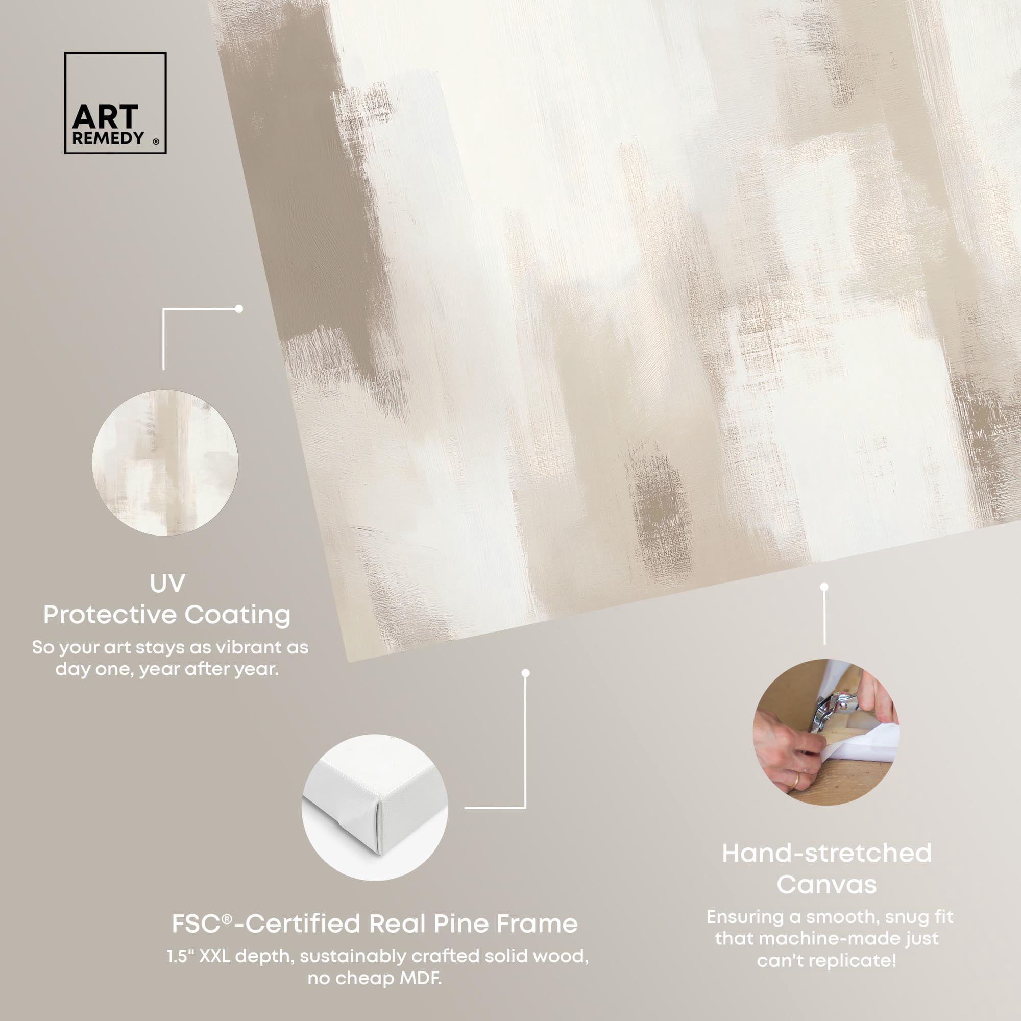 Art Remedy Neutral Abstracts Canvas, 45" x 30", Gallery Wrapped, Winter Mist II