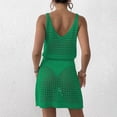 thumbnail image 6 of BOBOGOJP Womens Swimsuit Cover Up 2026 Summer Bathing Suit Cover ups Hollow Out Slit Bikini Cover Up Crochet Beach Dress Green for Size XL, 6 of 7