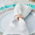 thumbnail image 5 of BalsaCircle 4 Pieces Rose Gold Hammered Napkin Rings Table Top Decorations, 5 of 8