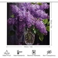 thumbnail image 2 of 4Pcs Classical Lilacs Waterproof Shower Curtain Sets for Bathroom,Natural Purple Flower Modern Bathroom Decor Set with Shower Curtain and Rugs and Accessories, 2 of 8