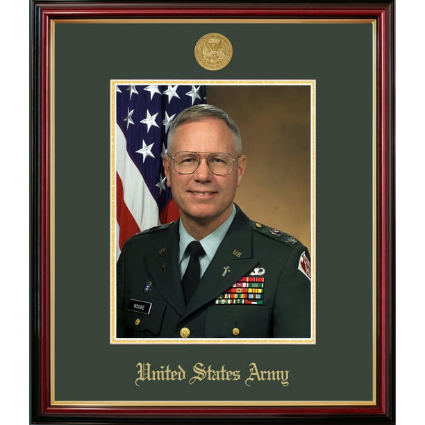 Patriot Frame's Army 8x10 Portrait Petite Frame with Gold Medallion