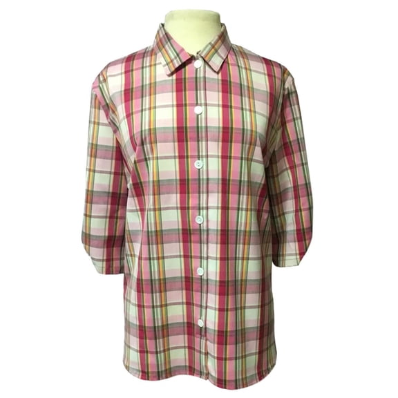 Womens Adaptive Shoulder-Snap Blouse - Pink