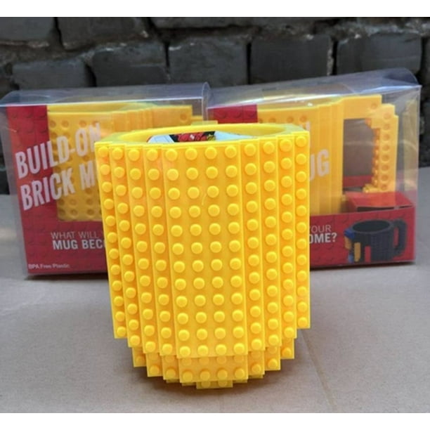 DIY Creative Lego Brick Building Mug Assemble Puzzle Blocks Gift Cup 9 Colors