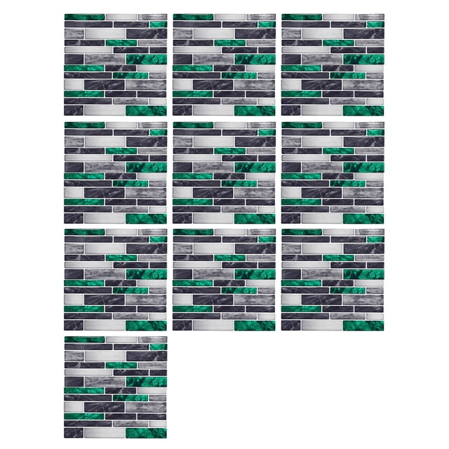 Clearance! Mosaics Creative 3D Tile Stickers Simulation Decoration DIY Floor Plane Wall Stickers Bright Film