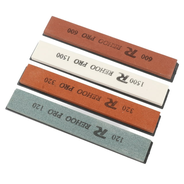 Knife Sharpening Stone Set, 4Pcs Knife Sharpener White Strong Structure 120 320 600 1500 Grit Practical Lasting Sharpness for Scissors for Axes