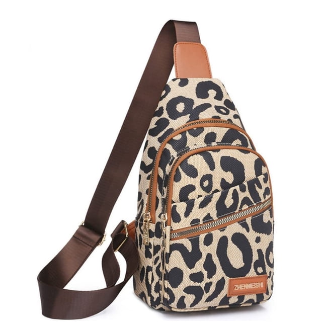 Bolso de pecho Hiriotin con estampado de leopardo bandolera