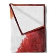 thumbnail image 2 of Love Soft Flannel Fleece Throw Blanket, Road to Love Tunnel Autumn Trees Foliage Forest Landscape Scenery Rural Nature Art, Cozy Plush for Indoor and Outdoor Use, 50" x 70", Red White, by Ambesonne, 2 of 5