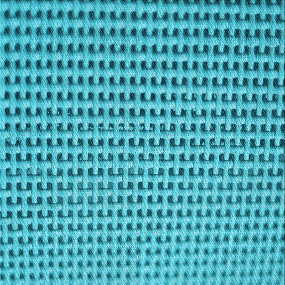 Ahgly Company Indoor Square Patterned Bright Cyan Blue Area Rugs, 5' Square