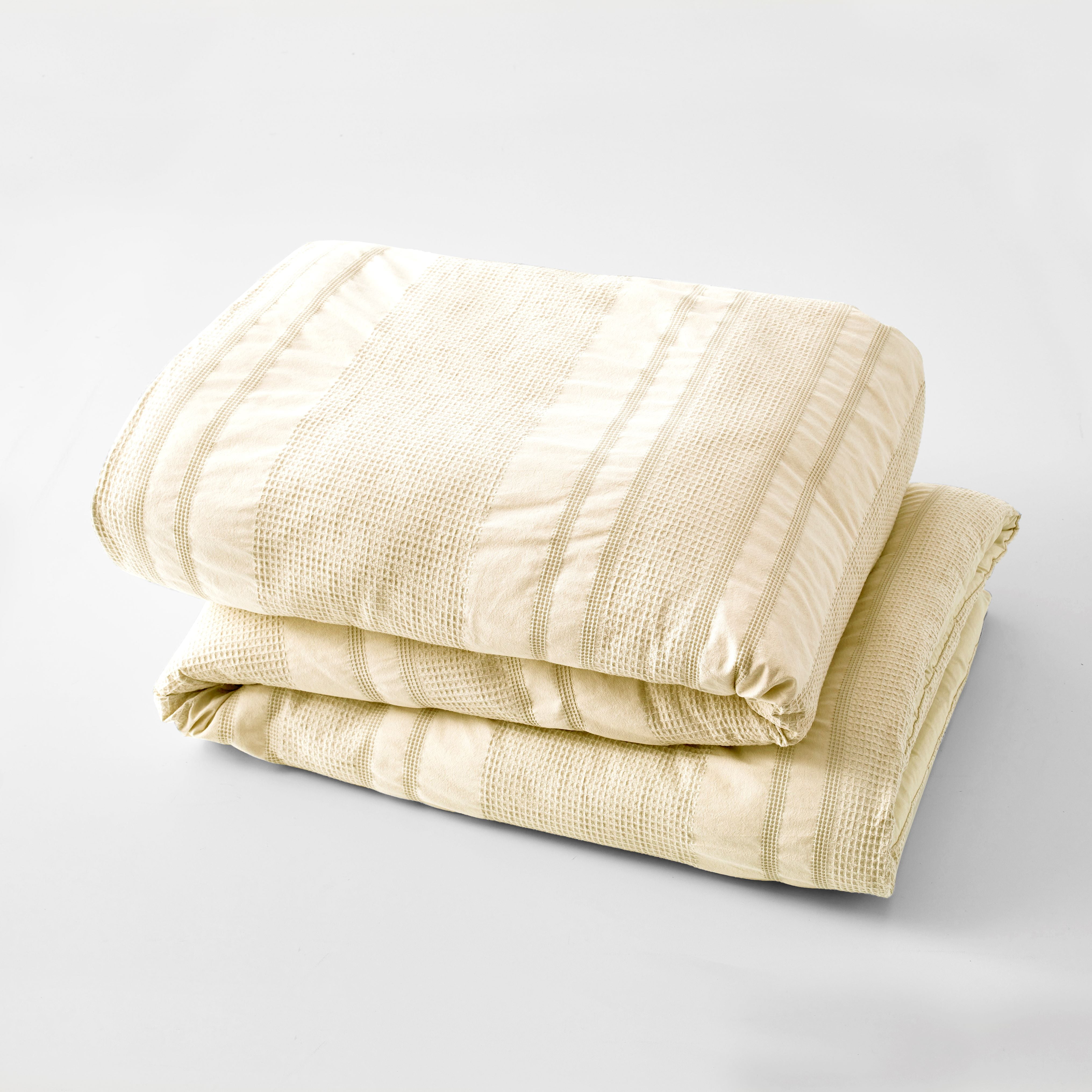 Better Homes & Gardens 3-Piece Cream Waffle Stripe Comforter Set, King