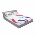 thumbnail image 3 of Ambesonne Japanese Fitted Sheet & Pillow Sham Set, Fish Yin Yang, Twin, Pink Blue, 3 of 3
