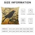 thumbnail image 5 of BANET  Throw Pillow Covers , Soft and Breathable Short Plush Pillowcase Full Moon Black Crow Raven Bird Cushion Covers for Sofa Couch Bed 24x24in, 5 of 5