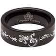 thumbnail image 5 of Tribal Gecko Tungsten Carbide Ring, 5 of 9