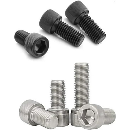 

LHX5-50PCS Allen Screw DIN912 M1.6 M2 M2.5 M3 M4 M5 M6 M8 A2-70 Stainless Steel /grade12.9 Black Hex Socket Cap Head Screws Bolt (Color : Stainless Steel Size : 18MM_M5 10PCS)-0810