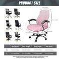 thumbnail image 6 of Renewold Pink Polka Dot Gradient Office Chair Cover with Elastic Bottom Stretch Computer Desk Chair Cover Anti-slip High Back Chair Cover with Elastic Bottom Office Decor, S, 6 of 7