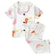 thumbnail image 1 of Odeerbi 1-8 Años Niños Niñas Pijama de Verano de Satén Con Solapa de Muesca Camisas de Manga Corta Pantalones Conjunto de Pijama Con Estampado Floral Suave, 1 of 9