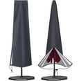 thumbnail image 2 of TGHTBA-Patio Umbrella Cover for 9ft to 12ft Outdoor Umbrellas - 420D Waterproof Garden Market Umbrella Cover Outside Parasol Covers with Zipper for Deck Pool Beach Umbrellas, Dark Grey, 2 of 4