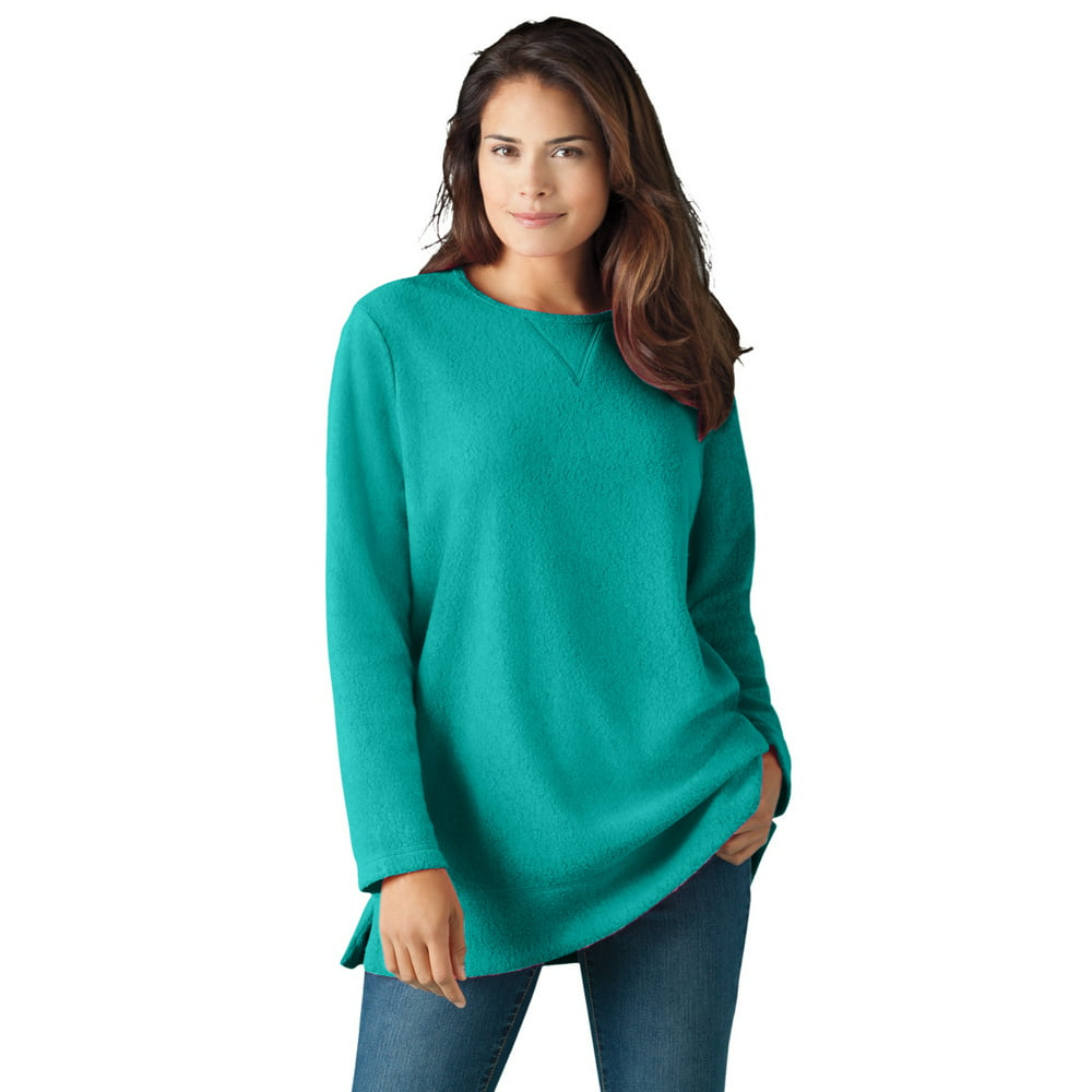 Woman Within - Woman Within Women's Plus Size Sherpa Sweatshirt - 4X ...