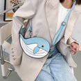 thumbnail image 4 of Jiibva Whale Design Shoulder Bag PU Leather Messenger Bag Fashion Crossbody Bag for Travel Dating and Casual Daily Accessory, 4 of 7