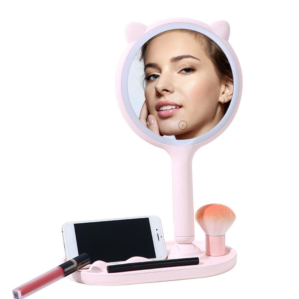 Makeup Desk Mirror with LED Lights and 5X Magnifying Glass DoubleSide