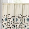 thumbnail image 2 of Royal Garden Kitchen Tier Window Curtain Panels Blue 58x36 Set(Each 29x36), 2 of 7