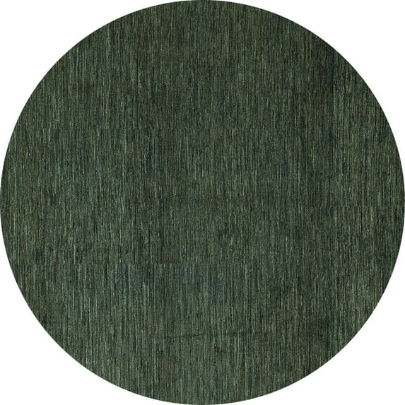 Ahgly Company Indoor Round Abstract Light Blue Modern Area Rugs, 3' Round