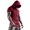 C-Red162, variant on Rggeeun Men Tshirts Solid Color Short Sleeve Loose Hooded Comfortable Athletic Top For Running Training Fitness,Blue,L