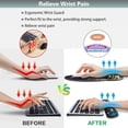 thumbnail image 4 of inMouse Pad with Wrist Rest Set Wrist Support Mouse Pad+Keyboard Gel Wrist Rest+Cup Pad Ergonomic Mouse Pad Relieving Wrist Pain Base Computer Mouse Pad for Home Office Games Galaxy, 4 of 7