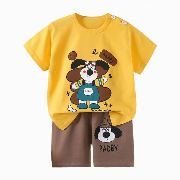 KPOPLK Toddler Boys Pajamas Cotton Summer Pjs for Boy Jammies Baby Sleepwear Kids Short Sets for 1t 2t 3t 4t 5t Size 12-18 Months