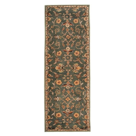 Hand Tufted Wool Runner 2 6 X8 Area Rug Oriental Carpet Green 3x8 Departments