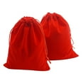 thumbnail image 4 of MYG 10 Drawstring Velvet Jewelry Bags Wedding Party Favor Gift Pouch Red, 4 of 9