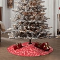 thumbnail image 4 of Xecao Beef2 Pattern Christmas Tree Skirt Round Xmas Tree Mat Base Cover for Holiday Home Decorations-36", 4 of 6