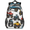 Black, variant on Boho Mexican Flowers Backpack, Large Colorful Floral Travel Laptop Backpack Men Women Work Business Computer Casual Daypack Rucksack, 18 Inch