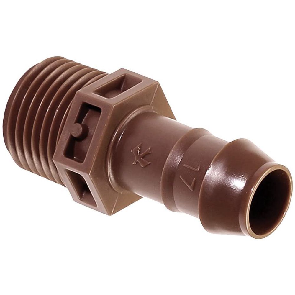 Rain Bird BA050MPS Drip Irrigation PVC Adapter, Universal for 5/8", 1/
