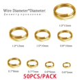 thumbnail image 1 of 50/100 unids/lote 5-15mm anillos abiertos de doble salto de acero inoxidable para llave DIY conectores de anillos divididos dobles para la fabricación de joyas Tan Jianjun unisex, 1 of 2