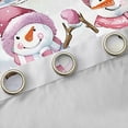 thumbnail image 4 of Manfei Western Christmas Gifts Black Out Curtains,Pink White Snowman Curtains Pack of 2 (42x63 Each),Happy New Year Bedroom Curtains For Teens,Super Cozy Room Decor, 4 of 6