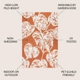 thumbnail image 4 of JONATHAN Y HAWAII 5 x 8 Area Rug, Tobago Two-Tone Monstera Leaf - Orange/Ivory, HWC100A-5, 4 of 10