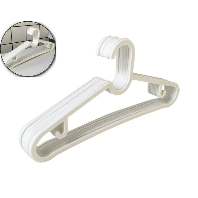 Dvruxg 10 Pack Plastic Hangers, Multi Functional Clothes Supports, Home Use Drying Racks for Wardrobe Organization